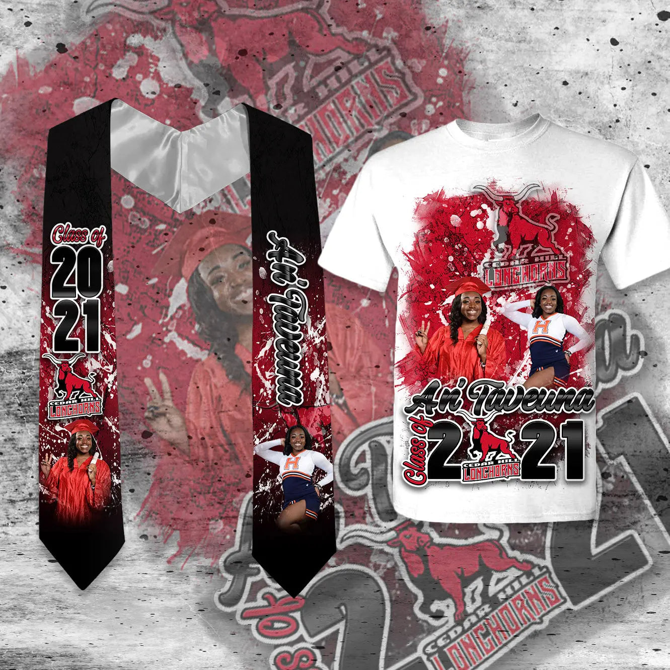 Graduation Stole & Shirt Sassy Girlz Kreation
